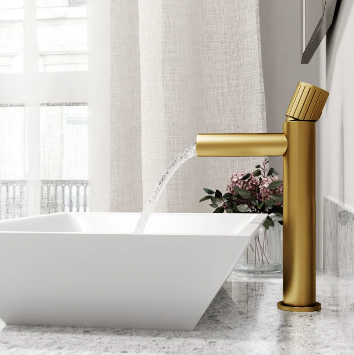 VIGO Ashford Single Hole Single-Handle Vessel Bathroom Faucet in Matte Brushed Gold - Image 2