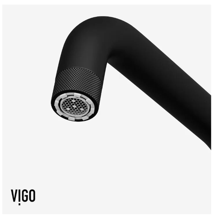 VIGO Cass 13 in. Single-Handle High-Arc Widespread Bridge Kitchen Faucet with Pull-Out Sprayer in MB - Image 3