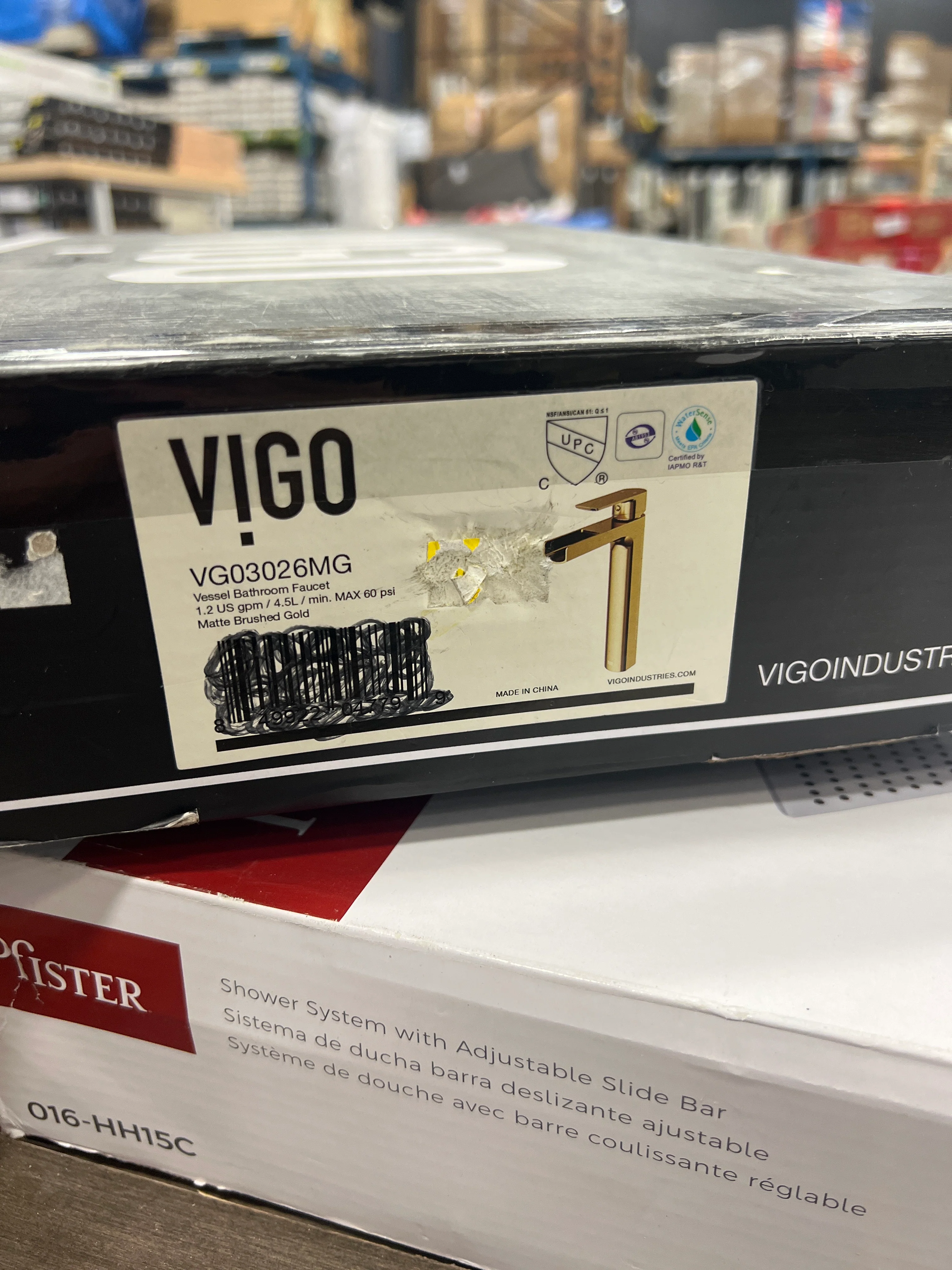 VIGO Amada 10-in H Single Handle One-Hole Bathroom Vessel Faucet - Matte Brushed Gold (new) - Image 3