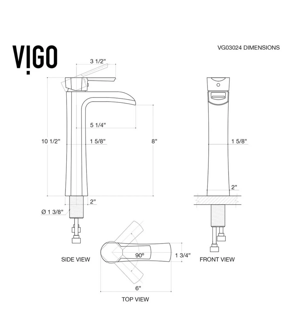 VIGO Niko Single Hole Single-Handle Vessel Waterfall Bathroom Faucet in Chrome (new) - Image 2