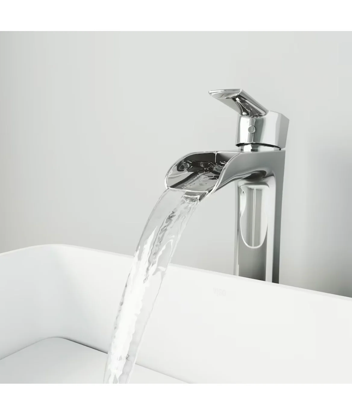VIGO Niko Single Hole Single-Handle Vessel Waterfall Bathroom Faucet in Chrome (new) - Image 3