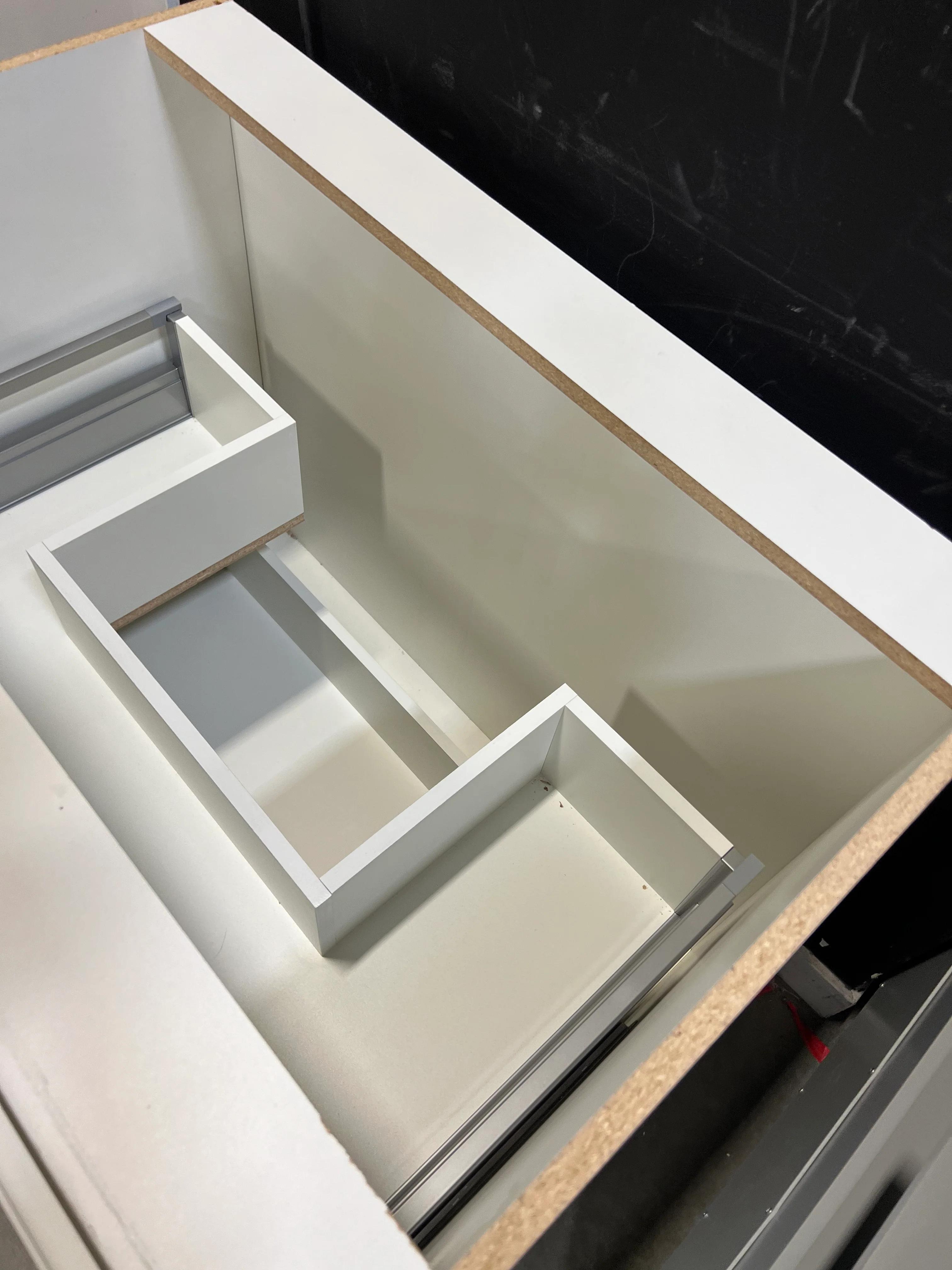 White Vanity Base Cabinet Soft Close Drawers (new) - Image 3