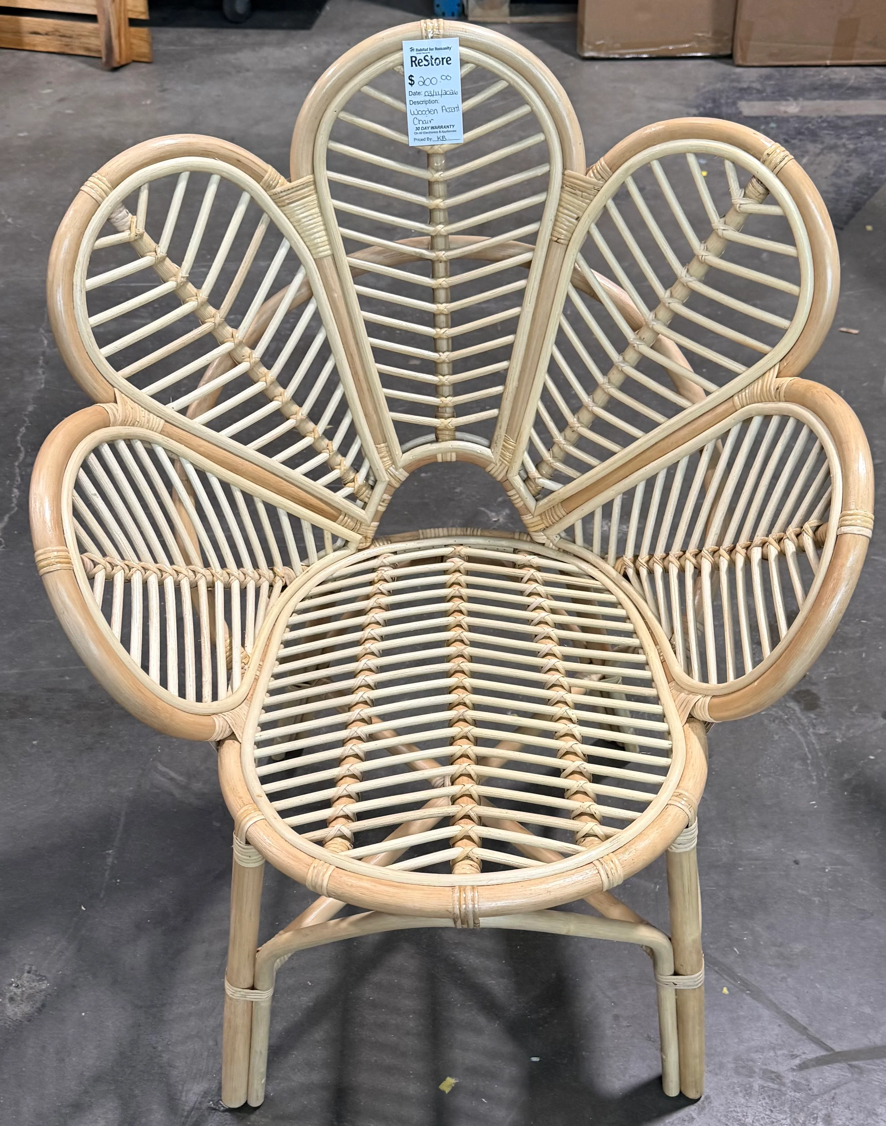 Wooden Accent Chair (new)