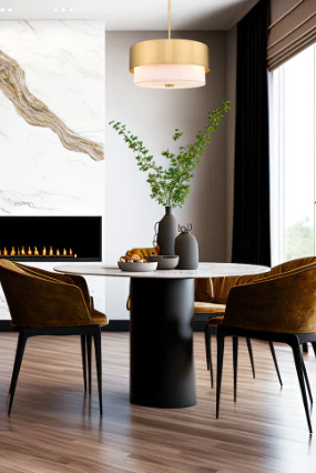 Z-Lite Counterpoint 3 Light Pendant in Modern Gold - Image 3
